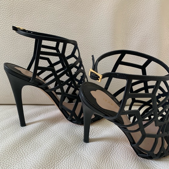 NEW!! Nour Jensen Italian Black leather heels🖤🖤 - Picture 7 of 8